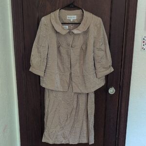 Jones New York Suit Blazer & Sheath Dress Mother Of The Bride Set Size 10